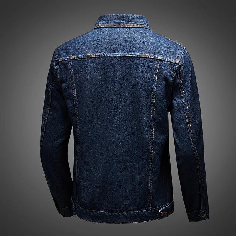 Blue Vintage Denim Jacket Men's Casual