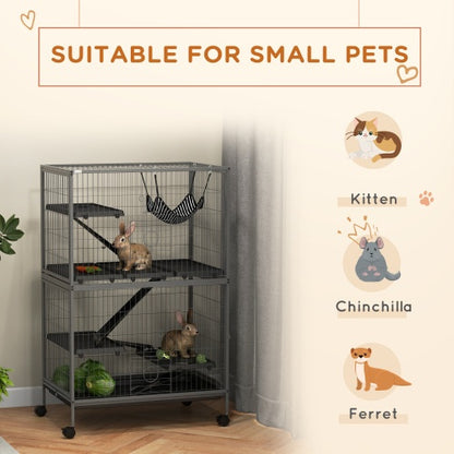 5 Tiers Of Small Animal Cages, Ferret Cages, Large Chinchilla Cages With Hammock Fittings And Heavy Duty Wires