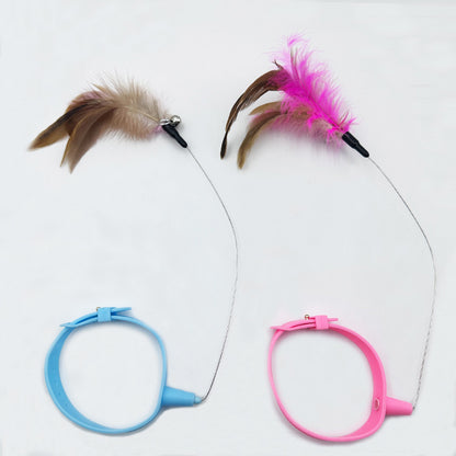 Collar Cat Self-happiness Relief Cat Toy Suit Collar Feather Bell Cat Toy