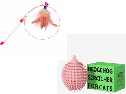 Teasing Cat Stick Pet Supplies Toys Feather Bells Wire Toys