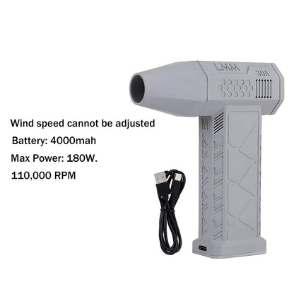 Air blower 140000RPM Turbo Jet Fan Brushless Motor Handheld Duct Fan 52M/S Portable Type-C Charging with Power Display ventilado