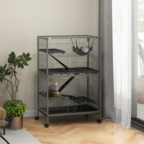 5 Tiers Of Small Animal Cages, Ferret Cages, Large Chinchilla Cages With Hammock Fittings And Heavy Duty Wires