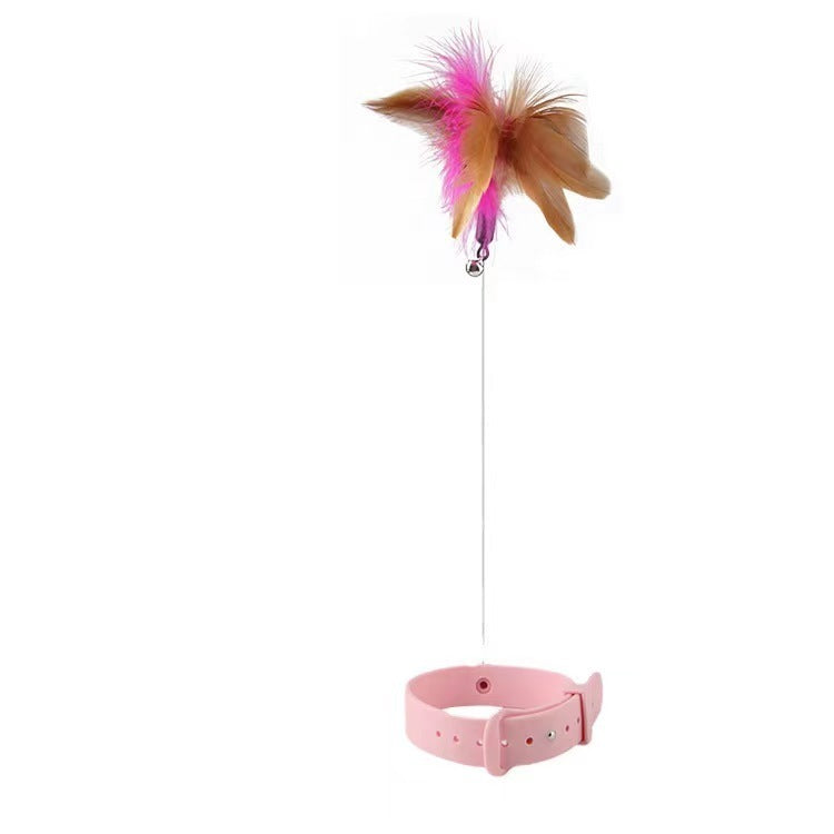 Collar Cat Self-happiness Relief Cat Toy Suit Collar Feather Bell Cat Toy