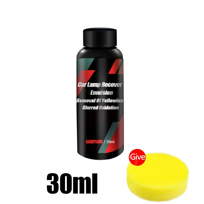 Car Headlight Restoration Polishing Kits Headlamp Scratch Remover Repair Cleaning Paste Remove Oxidation Headlight Polish Liquid