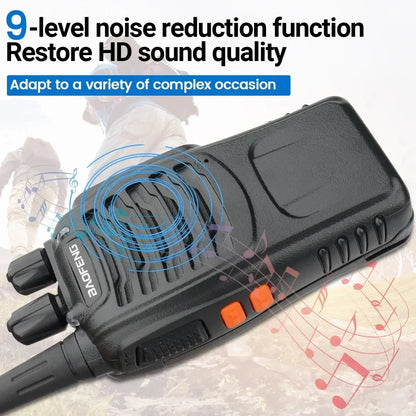 2Pcs 5W Baofeng BF-888S Walkie Talkie set  Dual Band Portable Two Way Radio Long Range Standby UHF:400-470MHz 16CH USB  Charging